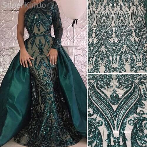 SuperKimJo 2020 Detachable Skirt Evening Dresses Long Sequin Applique Arabic Evening Gown Robe De Soiree Longue 2018