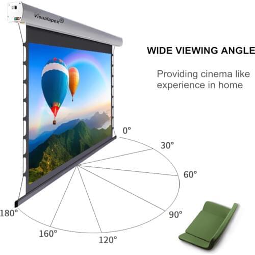 T3HCW 170" 16:9 HDTV Smart High Qualified Tensioned Electricial Projector Screen HD Progressive White