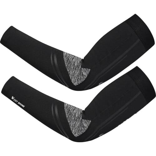 WEST BIKING Leg Warmers Black UV Protection Cycling Arm Warmer Breathable Bicycle Running Racing MTB Bike Leg Sleeve