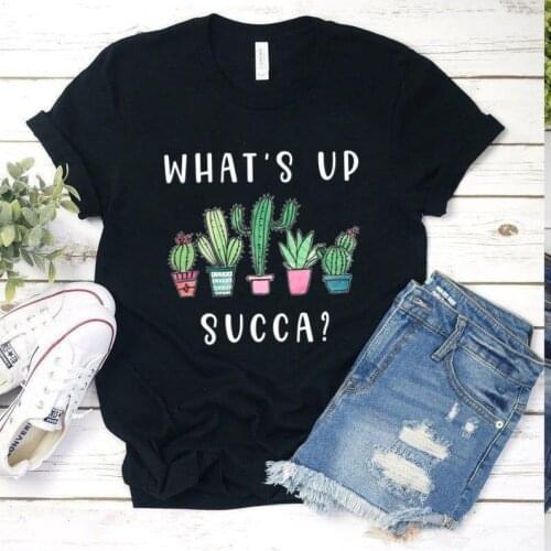 Whats Up Succa Shirt Streetwear Fashion Girl Casual Cotton Round Neck Female Girl cotton Shirt Streetwear Short Sleeve Top Tees