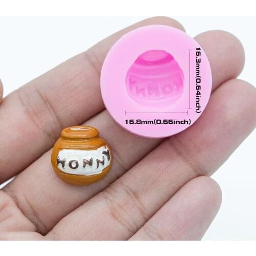 YF309 Honeypot Silicone Mold Ice Cream Cupcake Topper Candy Polymer Clay Resin Jewelry Pendant Necklace