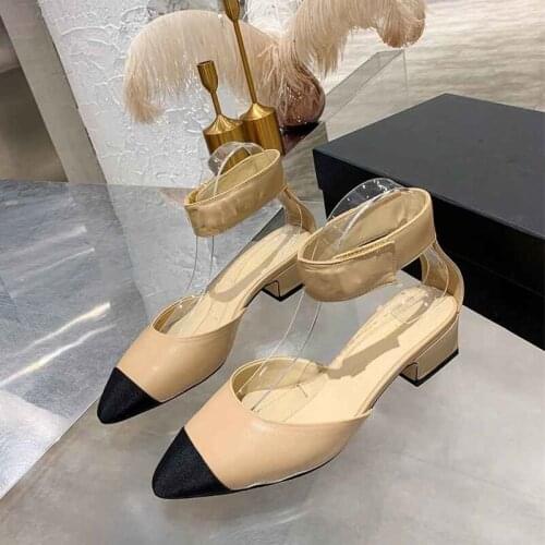 Women Summer Shoes Fashion Female Hook Loop Sandals Shallow Chaussure Pointed Toe Sandalias New Middle Sandales Outdoor