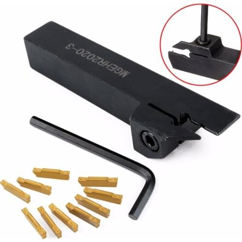1pc MGEHR2020-3 Toolholder Right Hand Boring Bar + 10pcs MGMN300-M Inserts with Wrench For Lathe Turning Tool
