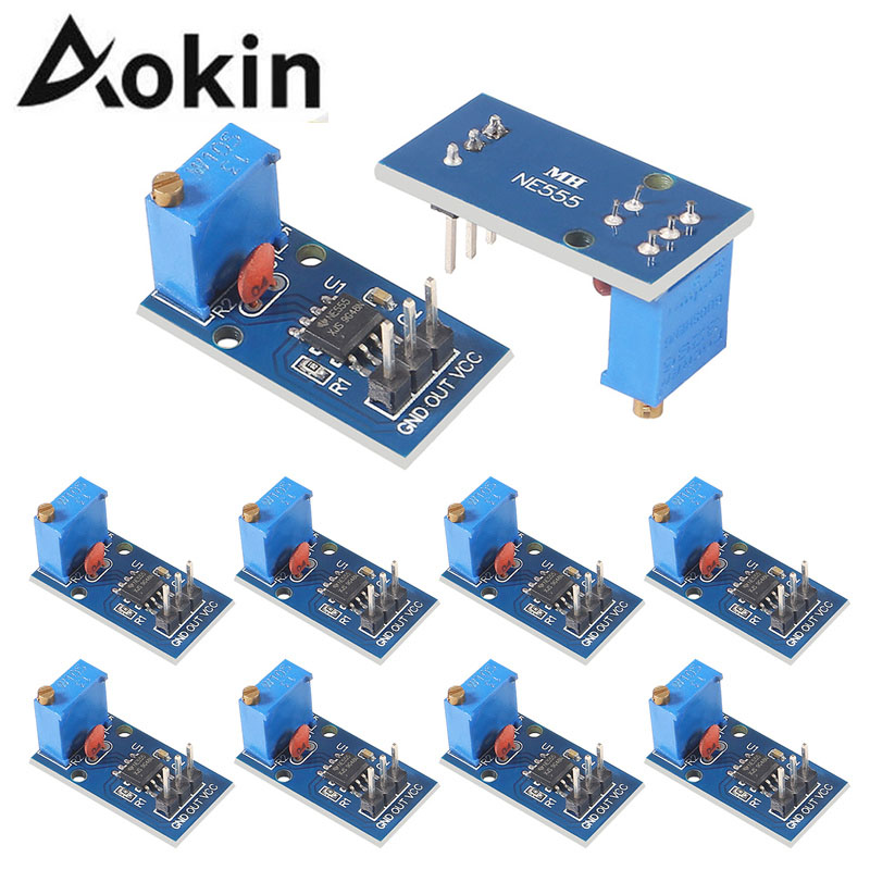 10pcs/lot DC 5V 12V NE555 Adjustable Resistance Frequency Pulse Generator Module Single Channel Output for Arduino Smart Car