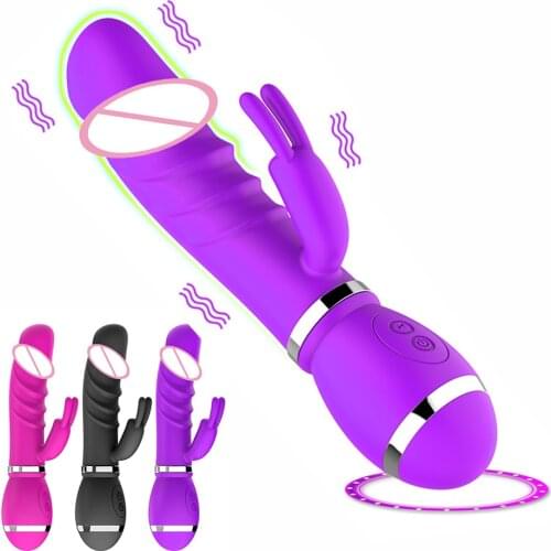 12 Speeds Rabbit vibrator Sex toys for Women Realistic Dildo Vibrators G Spot Vibrator Clitoral Stimulator
