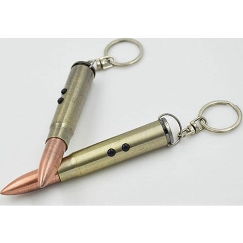 3 in 1 Bullet Shape Keychain Mini LED Infrared Laser Flashlight Ballpoint Pen Light Emergency Lighting Multi-function Lamp Torch