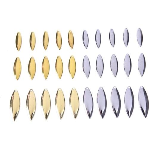 50Pcs 45g/50g/75g Metal Willow Spinner Blades Smooth Finish,DIY Spinner Bait Fishing Lures,Tackle Craft Fishing Spinner Blades