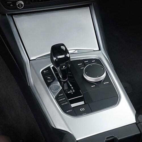 ABS Chrome Car Center Console Gear Shift Decoration Panel Cover Trim For BMW G20 G28 325 3 Series 2019 2020 Left Hand Drive