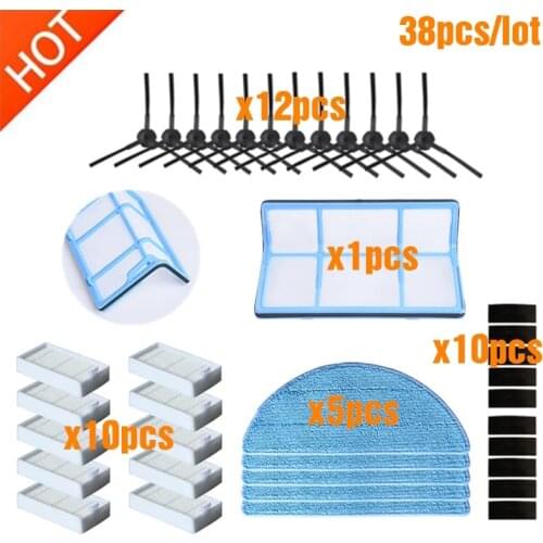 Side Brush+Hepa Filter+Mop Cloth+Magic Paste Accessories For ilife v5s ILIFE v5pro x5 V5 V3 v5s pro V50 V55 Vacuum Cleaner Parts