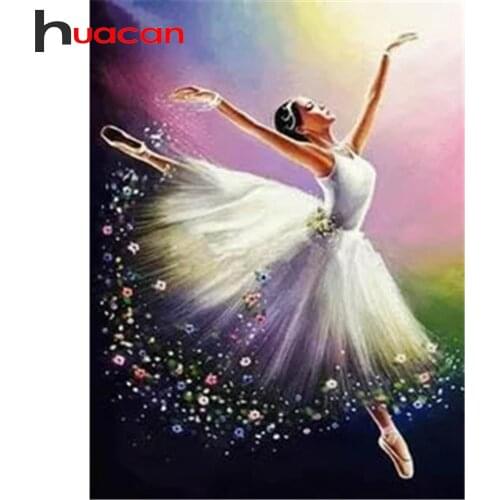 Huacan 5d Diamond Painting Full Drill Square/Round Dancer DIY Diamond Embroidery Cross-stitch Character Diamond Art