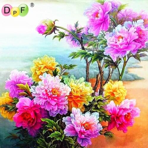 New 3d DIY Diamond Embroidery charming peony Diamond Painting Cross Stitch crafts Mosaic pattern Rhinestones home decor Painting