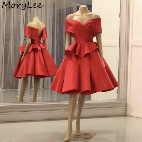 Short Evening Dresses Sexy V-Neck Zipper Back High Quality Satin Pleated Evening Dresses vestidos de fiesta de noche