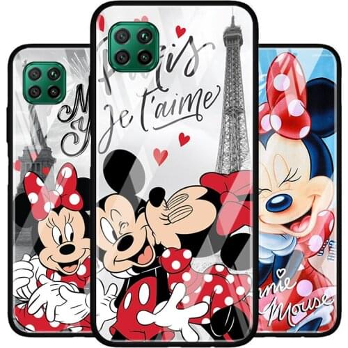 Mickey Minne Have Fun Tempered Glass Cover For Huawei P40 P30 P20 P10 P Smart Z Pro Plus Lite 2020 2021 Phone Case