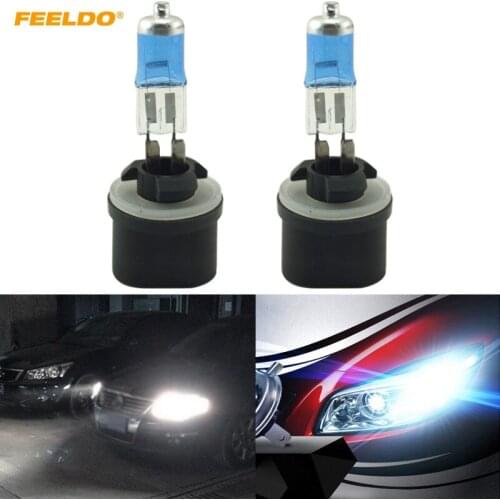 FEELDO 2Pcs White 880 27W Car Fog Lights Halogen Bulb Headlights Lamp Car Light Source Parking 5000K #AM2242