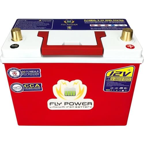 LifePO4 12V lithium iron phosphate battery for car 46B24L 360WH engine starter battery ignition with balanced BMS start battery