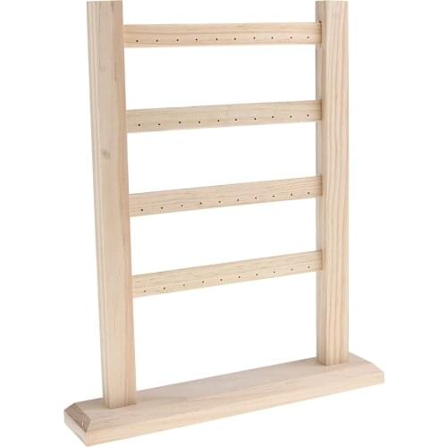 Multilayer Earrings Organizer Holder Jewlery Display Tower With Wood Base