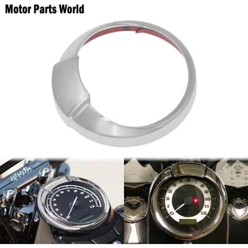 Motorcycle Chrome 5" Speedometer Trim Ring Bezel Visor For Harley Touring Road King 1999-2007 Dyna FLD 2012-2017 FLSL FLDE 18-Up