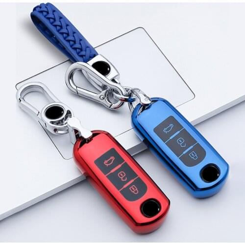 Soft TPU Car Remote Key Cover Case Fob For Mazda 2 3 5 6 Axela CX-4 CX-5 CX-7 CX-9 CX-3 CX5 CX8 2/3 Buttons Auto Smart Key Shell