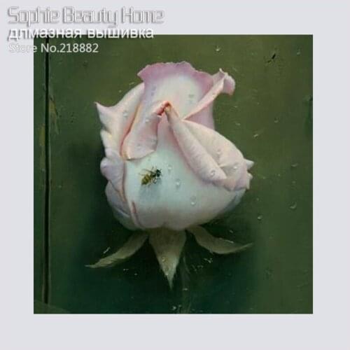 Diamond Embroidery Painting Set New Arrival Bee Picking Flowers Rose Full Cross Stitch Rhinestone Mosaic Crafts Painting