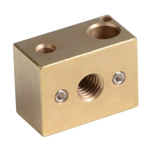 3D Printer Parts All Metal Hot Side Heating Blocks Copper Blocks High Temperature Material Heating Blocks 16*16*12mm