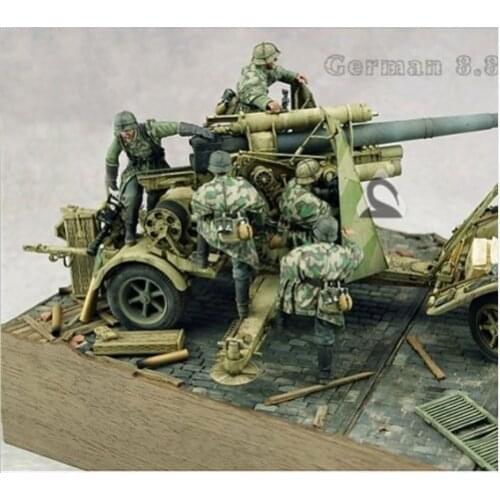 1/35 Scale German Anti-Aircraft Gun Groups 5 Figures (not including gun) WWII Resin Model Kit Free Shipping
