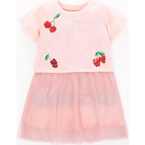 Frocks for Girls 2021 Summer Baby Girl Children Clothes Toddler Cotton Fruit Sequined Vestiods Casual Dress for Kids 2-7 Years