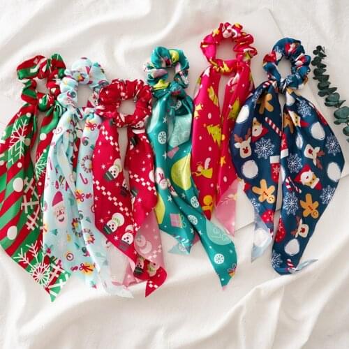 Christmas gift silk scrunchie pack headband hair accessories band for women head bands hairband bandeau akcesoria do wlosow