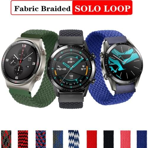 Nylon Strap for Huawei watct 2 pro GT 2/2E/46mm/42mm Band Braided Elastic Bracelet Wrist belt for Honor Magic watch 2 46mm/42mm