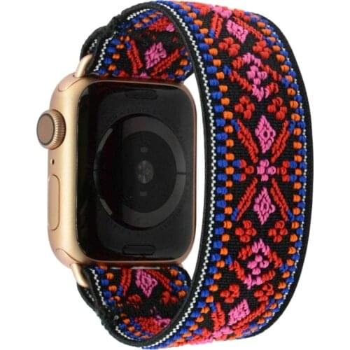 Solo loop Strap for apple watch 6 band 44mm 40mm iwatch band 42mm 38mm Stretchy bracelet women watchband iwatch series 5 4 3 SE