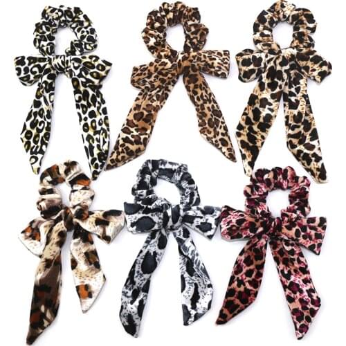Print Scrunchie Women Hair Scarf Elastic Bohemian Hairband Bow Hair Rubber Ropes Girls Hair Ties Accessories