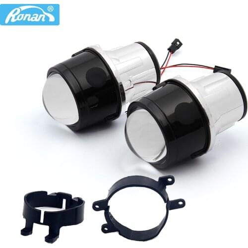 RONAN Car styling Fog Light Projector Lens for H8 H9 H11 DIY Full Metal holder Waterproof Front fog Lamp Driving safty