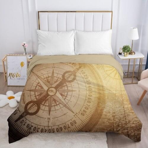 Luxury Duvet cover Quilt/Blanket/Comfortable Case 140x200 150x200 240x220 240x260 for Home 3D Bedding Print Map brown