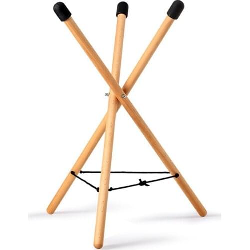 Hluru Musical Instrument Handpan Hand Disc Universal Solid Wood Performance Drum Pan Bracket Steel Tongue Drum Accessorie