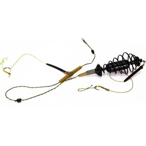 Carp Fishing Bait Cage Line Group Feeder Sinker String Hook Lure Basket Long Line Nest Spring 30/40/50/60g Tackle Gear Pesca