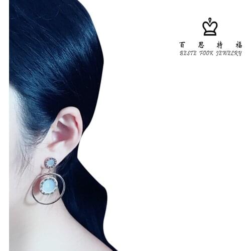Time Stainless Steel Earring Drop Dangle Earrings Exaggerated Stainless Jewelry Long TISCO Steel From Beste Fook Jewelry