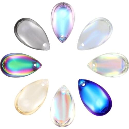 Astrobox K9 Glass One Hole Pendant Rhinestones Clear Water Drop Stones Teardrop Loose Strass DIY Jewelry Making Custom Gift