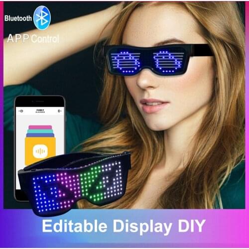 Glowing Glasses Funny Toys Blinds Dynamic LED Bluetooth Glasses Glowing Toys Funny Toys Cool
