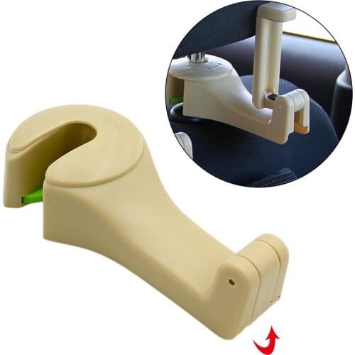 Universal Car Headrest Back Seat Hook 2 In 1 Seat Hook Holder Vehicle Organizer For Bags Handbags Coats Purse And Grocery Bag