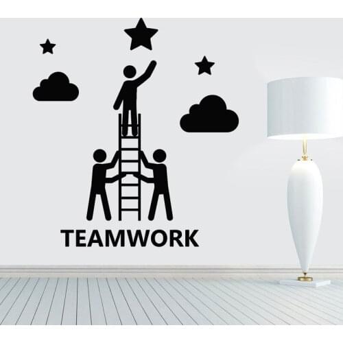 Vinyl wall decals teamwork office decoration company stickers star stickers home bedroom living room decor fashion decals bg25