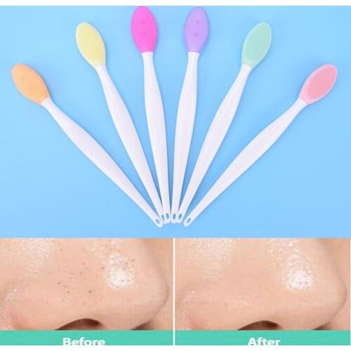 1pc Silicone Beauty Wash Face Exfoliating Blackhead Extrator Remover Facial Cleansing Brush Tools Facial Cleansing Brushes