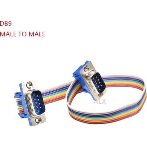 1PCS 20CM 50CM 1M DB9 MALE to MALE CABLE D-Sub serial port connector adapter rs232 com Extension Cable