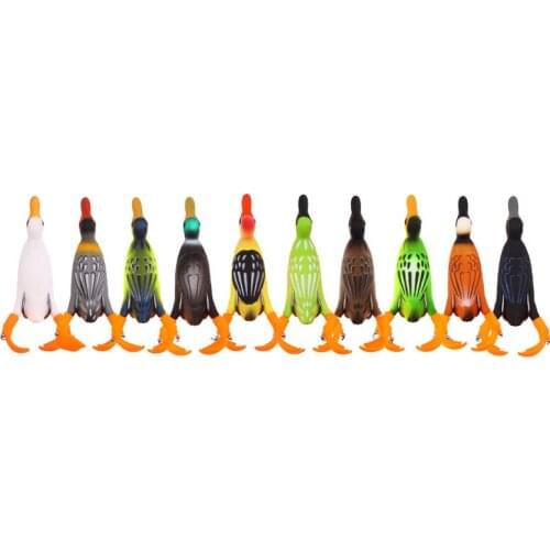 10Pcs Double Propeller Flipper Duck Fishing Lure Jig Wobblers Shad Artificial Soft Bait 9cm 12g Topwater Bass Catfish Swimbait