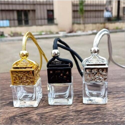 10/30/50pcs 8ml Clear Empty Car Hanging Perfume Bottle Essential Oil Bottle Pendant Decor Vials For Air Refreshing
