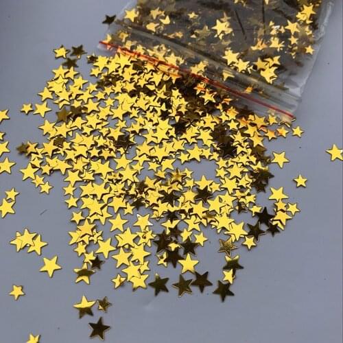 500Gram Table Confetti Sprinkles Birthday Party Wedding Decoration Sparkle Gold Silver Plastic Stars Mixcolor Festivel Decor