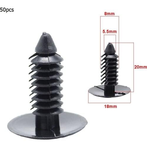 8mm Car Rivet Trim Fastener Moulding Clips for Nissan TIIDA Qashqai Skoda Octavia Fabia Renault Clio Ford Focus