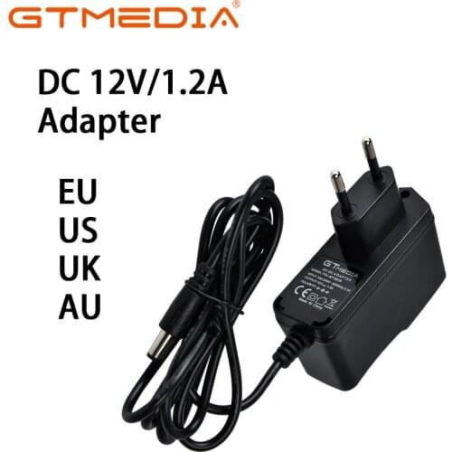 DC 12V/1.2A Adapter GTMEDIA Adapter EU/UK/US/AU Plug for GTMEDIA V7S/V7S2X TV set top box