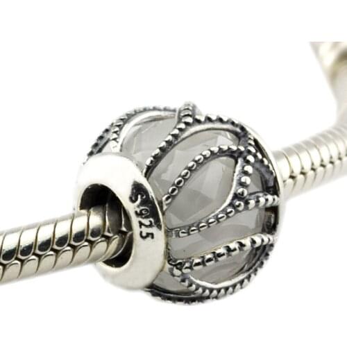 DIY Beads for Jewelry Making Sterling-Silver-Jewelry Intertwining Radiance With CLEAR CZ Bead Charms Silver 925 Berloque Perles