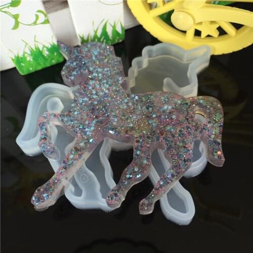 DIY Cartoon Animal Horse Drops of Glue Silicone Mold Smooth Cake Moulds For Accessories Liquid Chocolate Baking Tool FQ3371