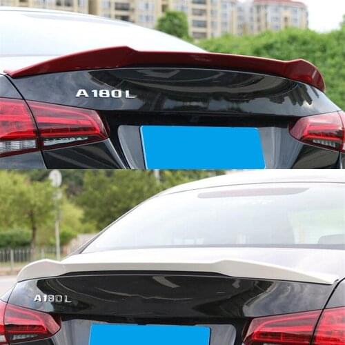 FOR W177 Spoiler New Benz A Class Sedan A180 A200 A220 Car Trunk Rear Lip Wing ABS Spoiler Accessories 2019 2020 2021 FD Style