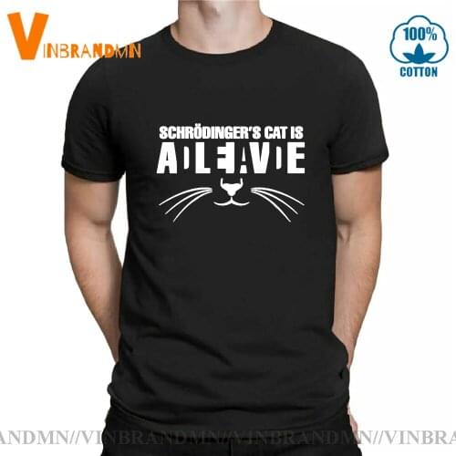 Funny Designs Schrodingers Cat T shirt Geek Science Humor Physical Quantum Mechanical Thinking Experiment Tee shirt
